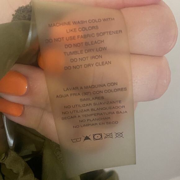 Kensie Olive Green Lightweight Cargo Jogger Pant Pockets Elastic Waist Sz M - Picture 9 of 10